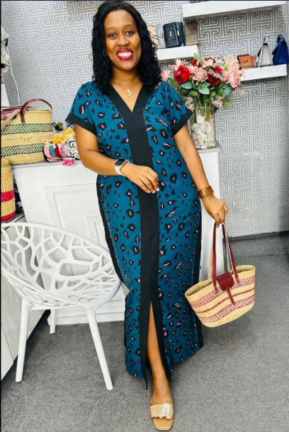 Fire Fire Kitenge  Kaftan Women Loose Long Sleeves Slit Patchwork Print Casual Long Dress