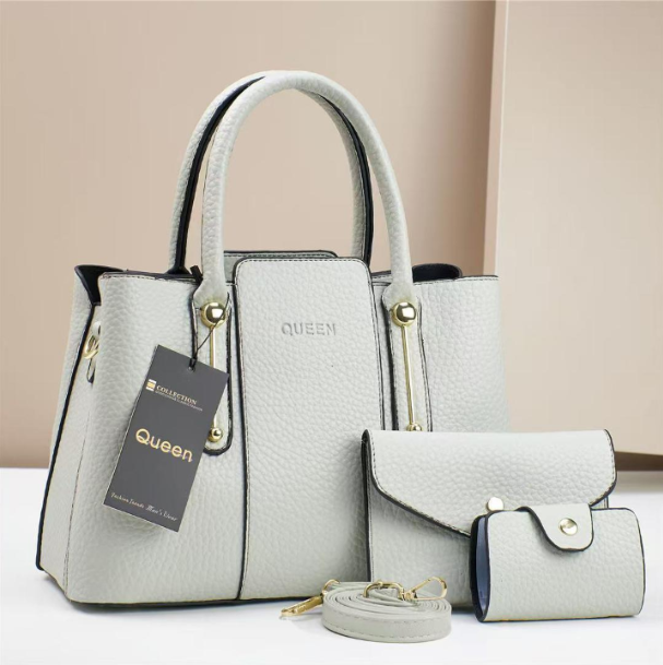 Queen Tila Slate Solid Color  Crossbody Bag Wide Tote Bag Leather Shoulder Purse Bags