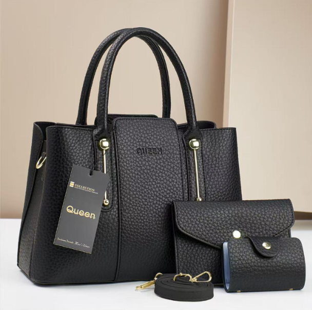 Queen Tila Slate Solid Color  Crossbody Bag Wide Tote Bag Leather Shoulder Purse Bags