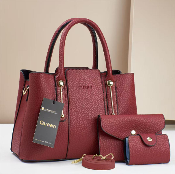 Queen Tila Slate Solid Color  Crossbody Bag Wide Tote Bag Leather Shoulder Purse Bags