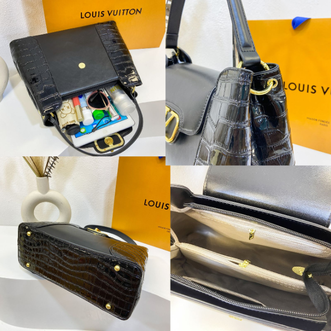 Luis Vuiton Fancy Chain Tote Purse Bag + Satchel