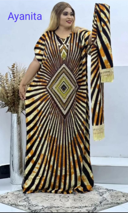 Mama Tanasha Africa Ankara Women Dashing Kitenge Fashion Wear Maxi Loose Boubou Dress