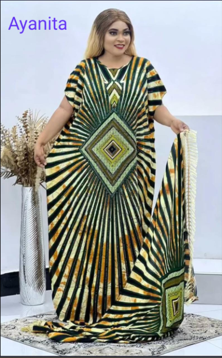 Mama Tanasha Africa Ankara Women Dashing Kitenge Fashion Wear Maxi Loose Boubou Dress