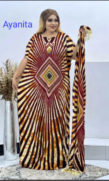 Mama Tanasha Africa Ankara Women Dashing Kitenge Fashion Wear Maxi Loose Boubou Dress