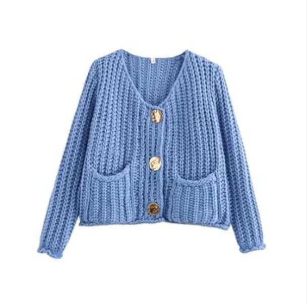 TBETNE Women’s Chunky Knit Cardigan Sweaters Long Sleeve Open Front Button Kitted Jackets Coats