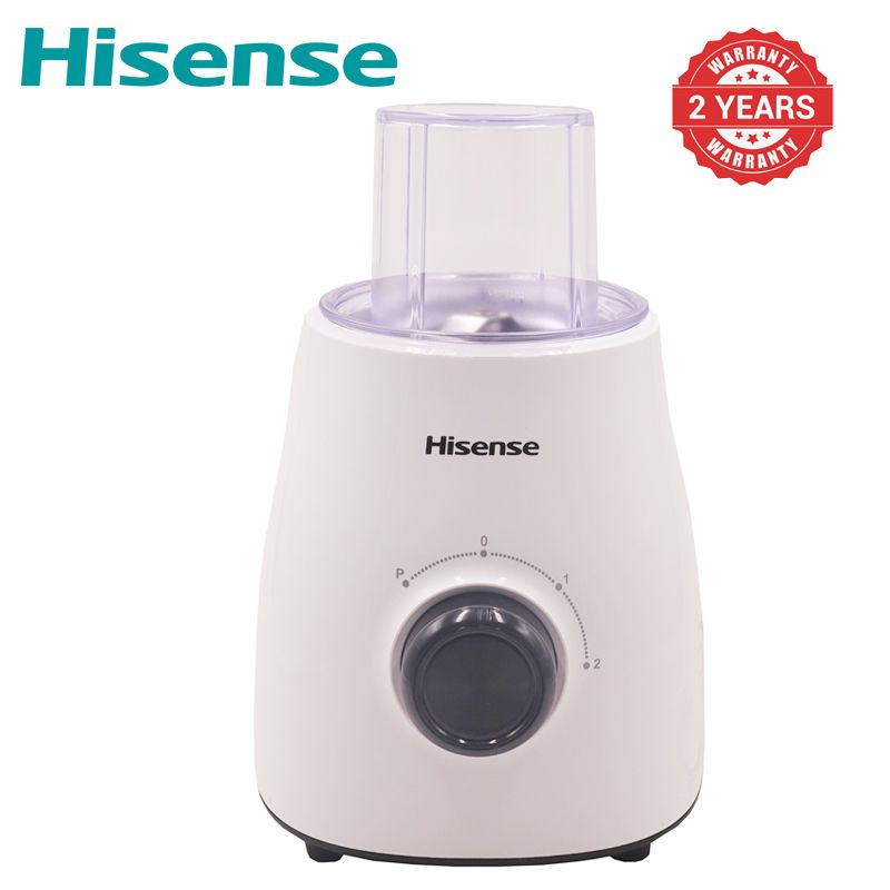 Hisense  1.5L 2 In 1 Motor Stainless Steel  500W Blender H1STBWES1A Quality With Grinder Juicer White【HOT】