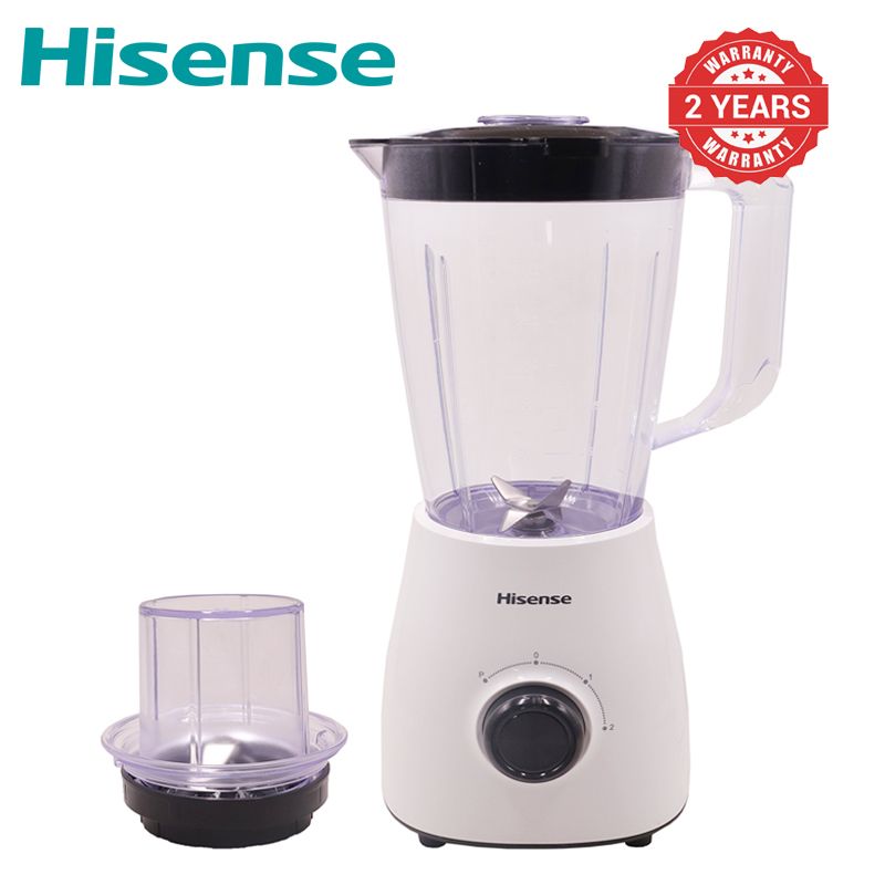 Hisense  1.5L 2 In 1 Motor Stainless Steel  500W Blender H1STBWES1A Quality With Grinder Juicer White【HOT】