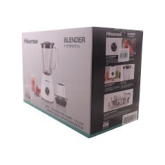 Hisense 1.5L 2 In 1 Motor Stainless Steel 500W Blender H1STBWES1A Quality with Grinder Juicer White