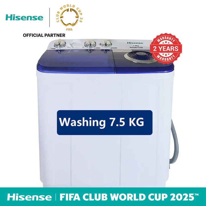 Hisense 7.5 kg WSQB753W Twin-tub Washing Machine