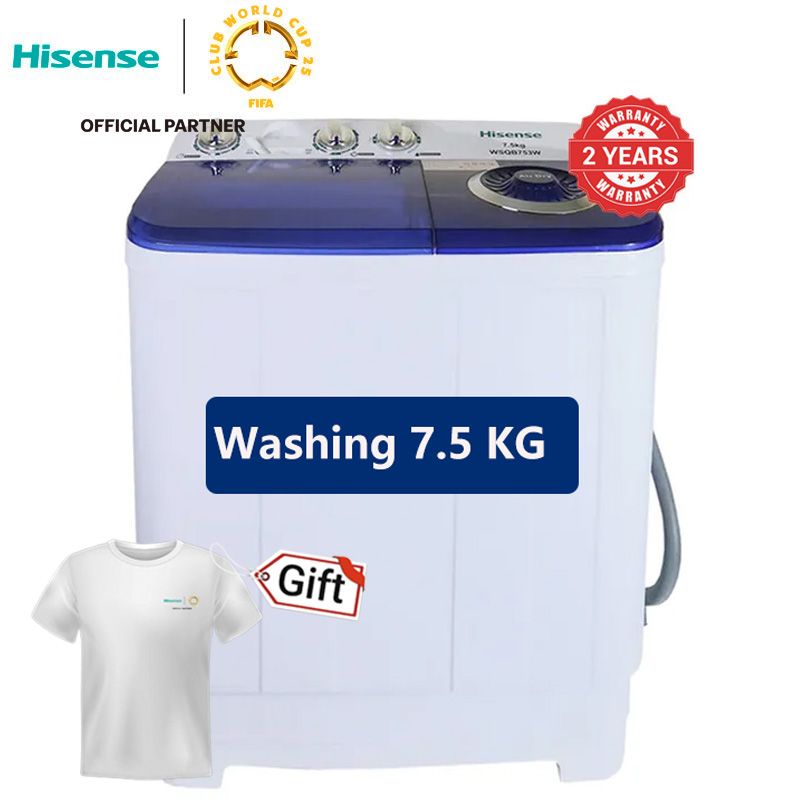 Hisense 7.5 kg WSQB753W Twin-tub Washing Machine