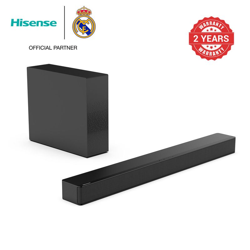 Hisense 2.1CH SOUNDBAR WITH WIRELESS SUBWOOFER HS2100 Woofer Bluetooth Speaker Remote