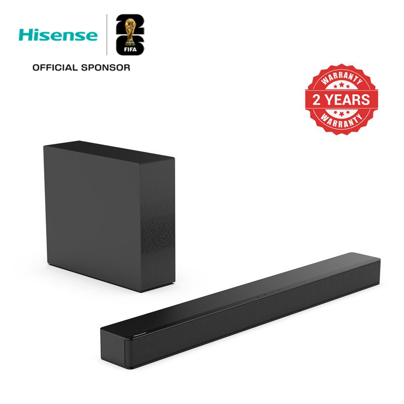 Hisense 2.1CH SOUNDBAR WITH WIRELESS SUBWOOFER HS2100 Woofer Bluetooth Speaker Remote