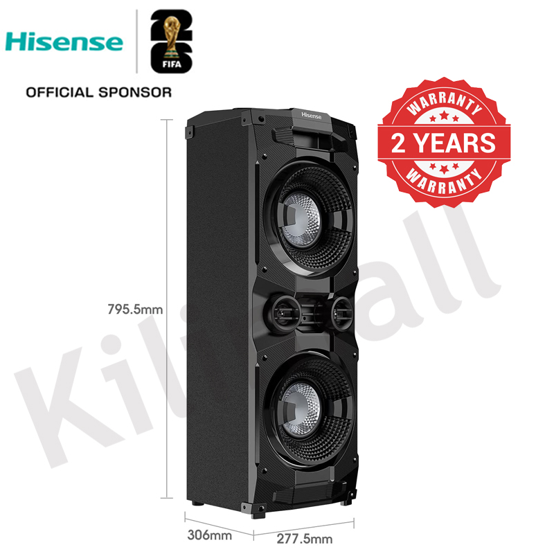 Hisense Speaker System, Bluetooth Connect Outdoor Speaker, Sound Bar HP130 With Microphone Function 400 Watts Party Speaker Woofer