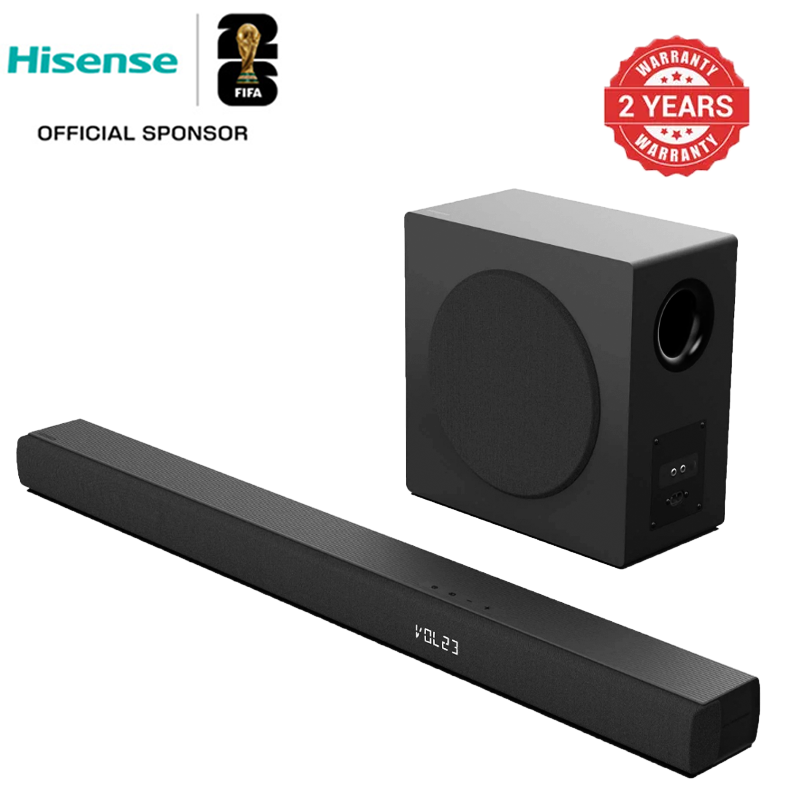 Hisense 3.1CH HS3100 Soundbar 480W  Bluetooth Enabled, Dolby Audio, Sound Bar, DTS Virtual:X, Wireless Subwoofer, Powerful Bass