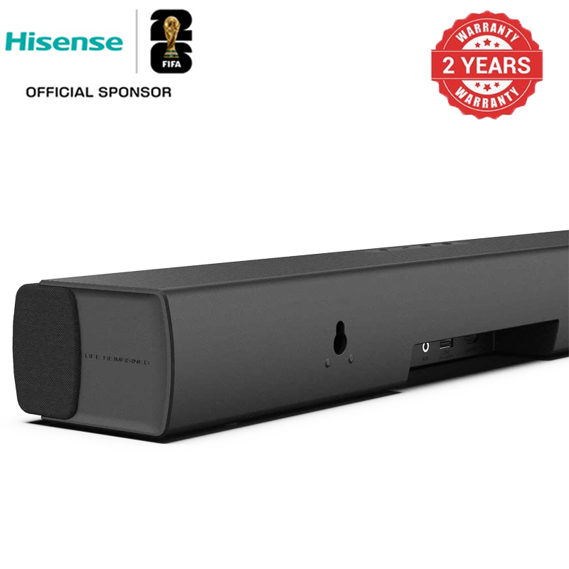 Hisense 3.1CH HS3100 Soundbar 480W  Bluetooth Enabled, Dolby Audio, Sound Bar, DTS Virtual:X, Wireless Subwoofer, Powerful Bass