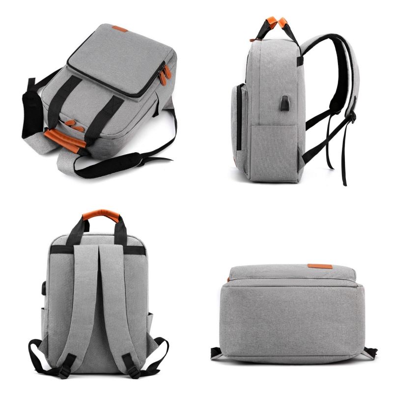 3 PCS/Sets Backpacks Bags Men Bags Bookbags School Bags USB Laptop Bags Notebook Bags Travel Bag Anti-Theft Leisure Nylon Cloth Bags