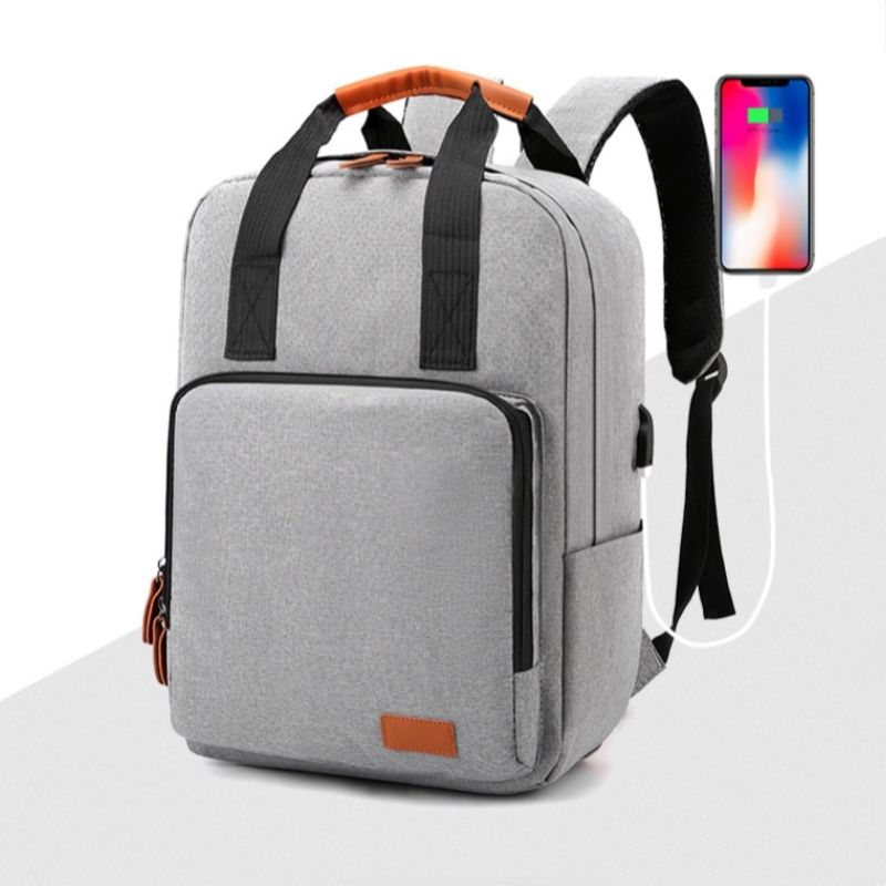 3 PCS/Sets Backpacks Bags Men Bags Bookbags School Bags USB Laptop Bags Notebook Bags Travel Bag Anti-Theft Leisure Nylon Cloth Bags