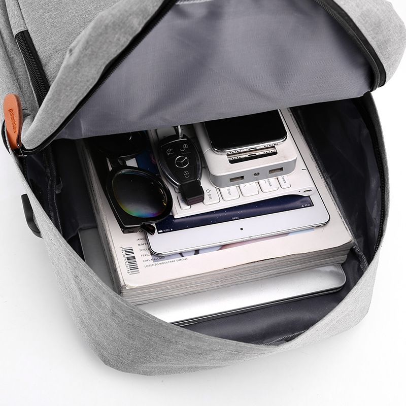 3 PCS/Sets Backpacks Bags Men Bags Bookbags School Bags USB Laptop Bags Notebook Bags Travel Bag Anti-Theft Leisure Nylon Cloth Bags