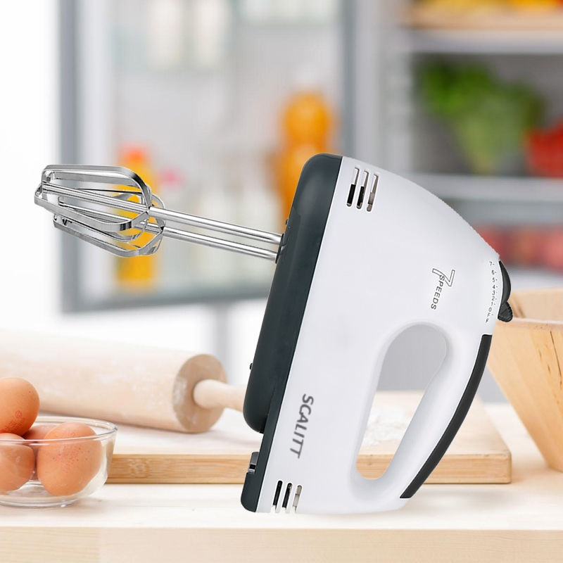 Hand Mixer Whisk Egg Beater Food Stirrer Grinder Blender Kitchenware Kitchen Tools Utensils Cooking Machine Cookware White