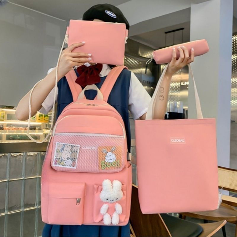 4 PCS/Sets Handbags Backpacks Women Bags School Bags Ladies Bags Bookbags Laptop Bags Satchels
