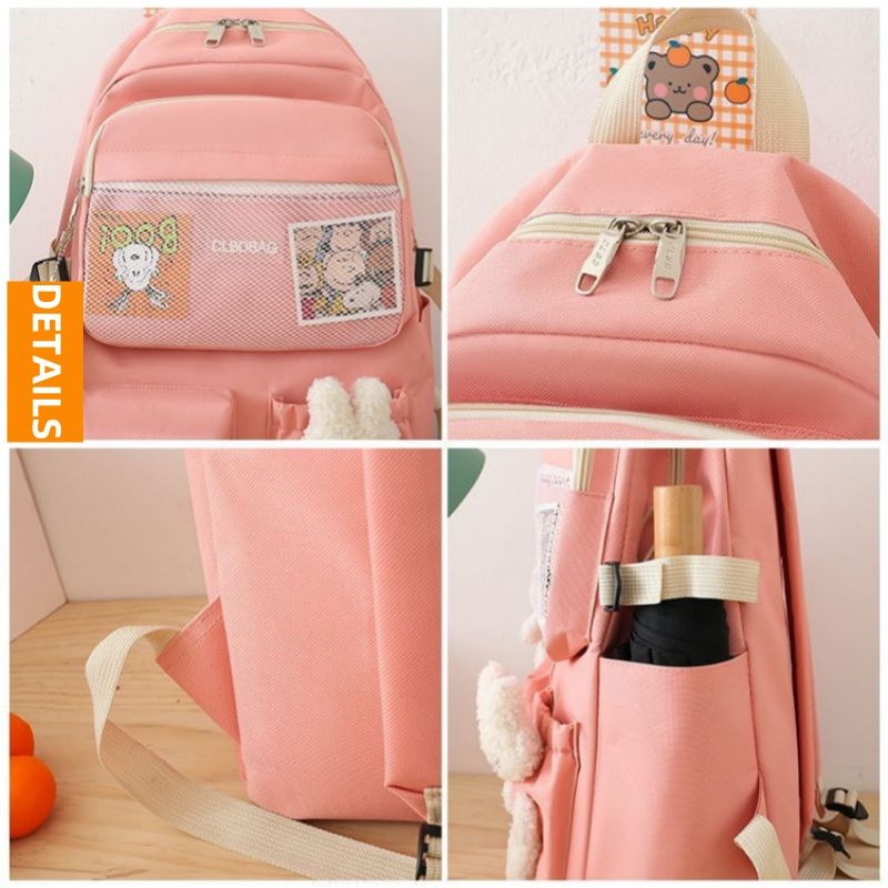 4 PCS/Sets Handbags Backpacks Women Bags School Bags Ladies Bags Bookbags Laptop Bags Satchels