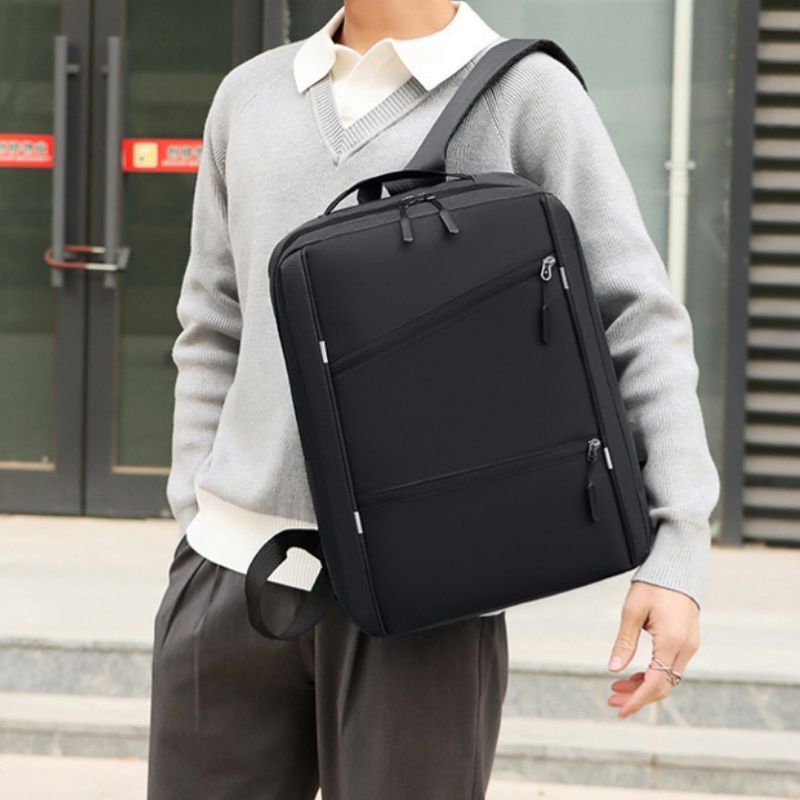 3 PCS Bags Men Bags Backpacks Bookbags School Bags Medium Size USB Laptop Bags Travel Bags Nylon Cloth Bags Anti-Theft Leisure