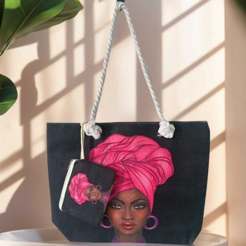 2 PCS Women Bags Ladies Bags Handbags Purse Canvas Bags Tote Bags Shoulder Bags