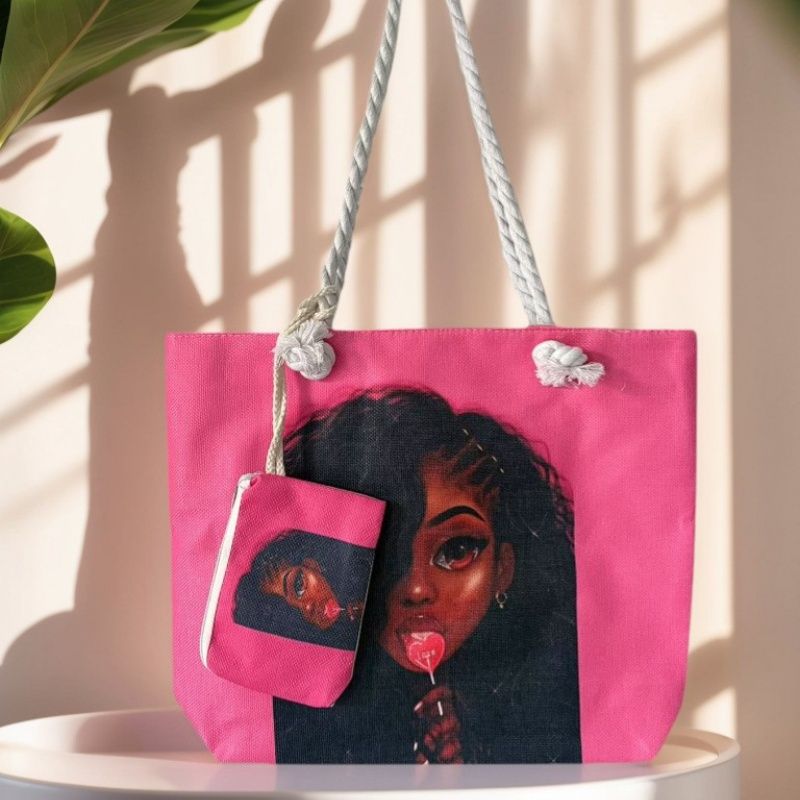 2 PCS Women Bags Ladies Bags Handbags Purse Canvas Bags Tote Bags Shoulder Bags