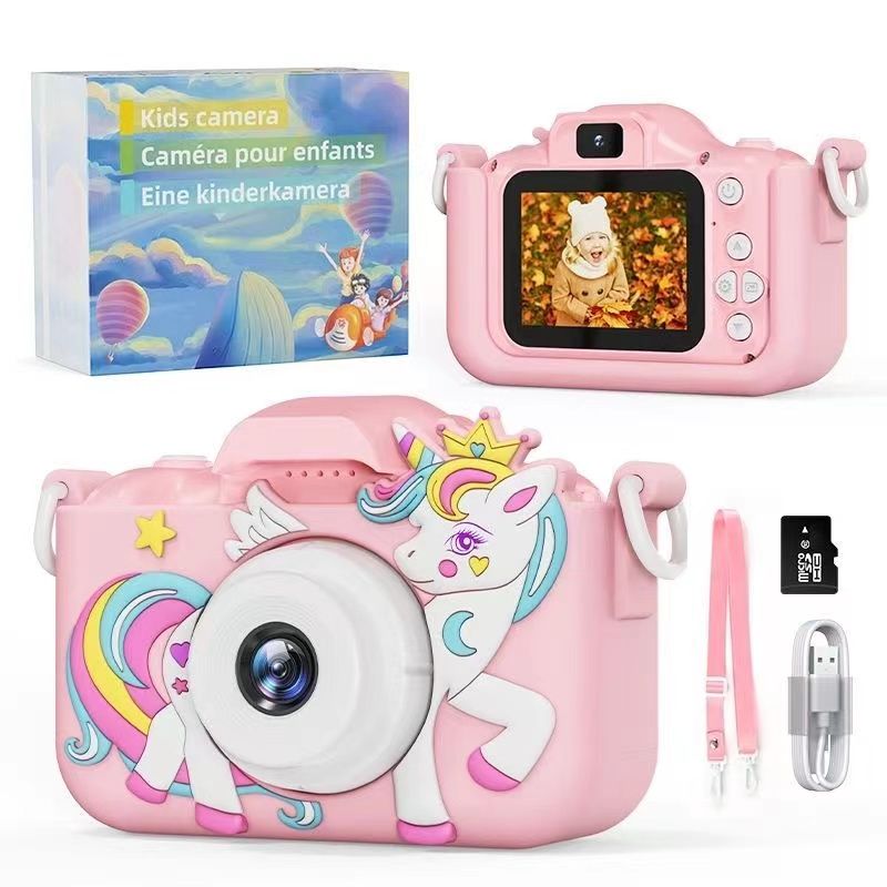 Kids Selfie HD Camera, Rechargeable Electronic Digital Video Camera, Portable  Dinosaur Camera Toy With 32G SD Card As Back-to-School Season And Boy Girl Children Birthday Gift Set For People Aged 3+