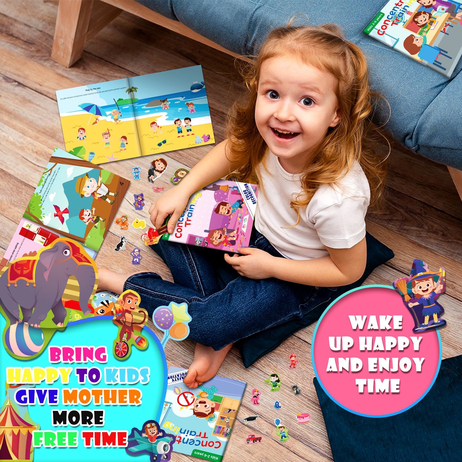 Sticker Books For Kids Children Toddlers Gift  Educational Toy Activity Books For Kid, Birthday Gifts Fun Sticker Book For Girls Boys Aged 2-6+ Years