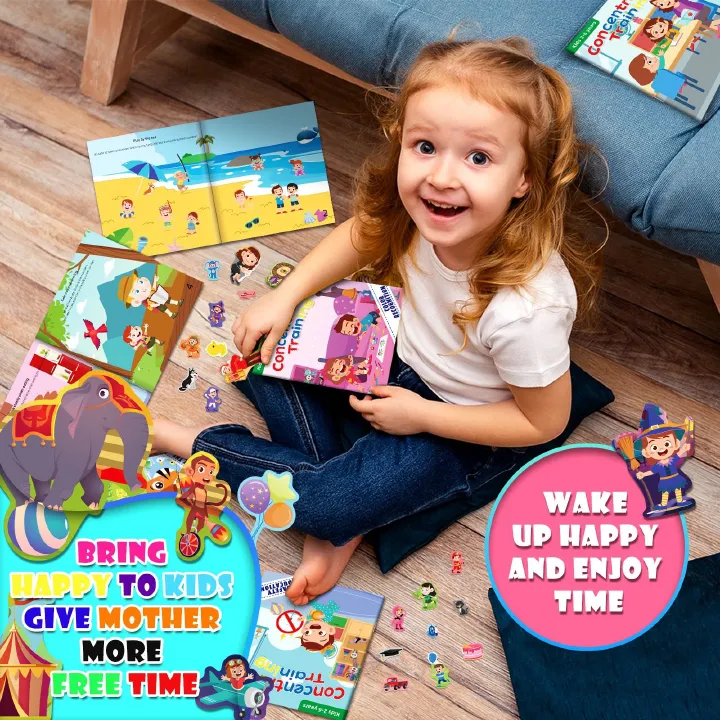 Sticker Books For Kids Children Toddlers Gift  Educational Toy Activity Books For Kid, Birthday Gifts Fun Sticker Book For Girls Boys Aged 2-6+ Years