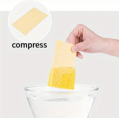 6/12pcs, Dishwashing Sponge, Natural Wood Pulp Cleaning Cloth, Dishwashing Cloth, Oil-free, Wood Pulp Sponge Block, Absorbent Magic Wipe, Cleaning Supplies, Cleaning Tool, Kitchen Utensils, Apartment