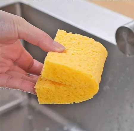 6/12pcs, Dishwashing Sponge, Natural Wood Pulp Cleaning Cloth, Dishwashing Cloth, Oil-free, Wood Pulp Sponge Block, Absorbent Magic Wipe, Cleaning Supplies, Cleaning Tool, Kitchen Utensils, Apartment