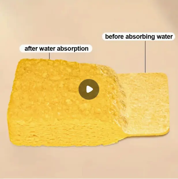6/12pcs, Dishwashing Sponge, Natural Wood Pulp Cleaning Cloth, Dishwashing Cloth, Oil-free, Wood Pulp Sponge Block, Absorbent Magic Wipe, Cleaning Supplies, Cleaning Tool, Kitchen Utensils, Apartment