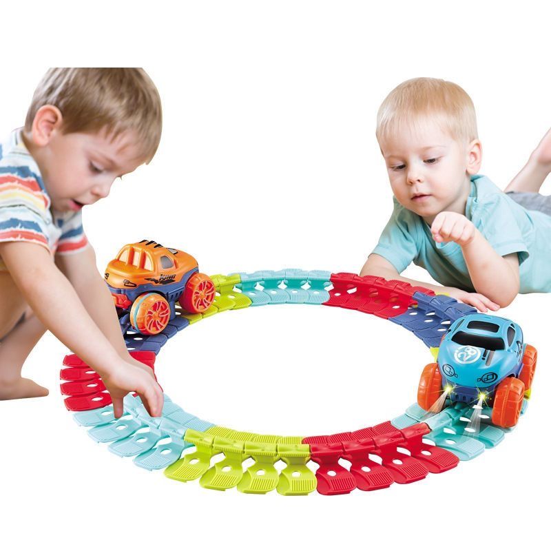 Rechargeable Changeable Track Racing Car Flexible Railway Toys Kit DIY Assembled Racing Track Set Gift for Children Creative Toys