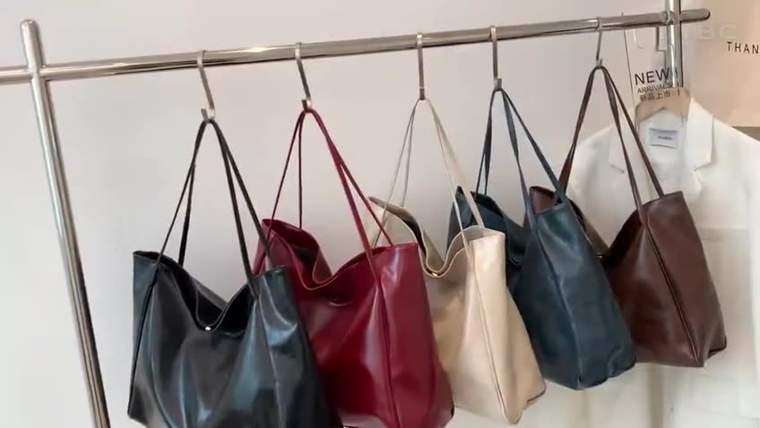 Women Tote Bag Fashion Underarm Pouch Large Capacity Soft Pu Leather Shoulder Bag Retro Crossbody Bag Casual Portable Bucket Bag