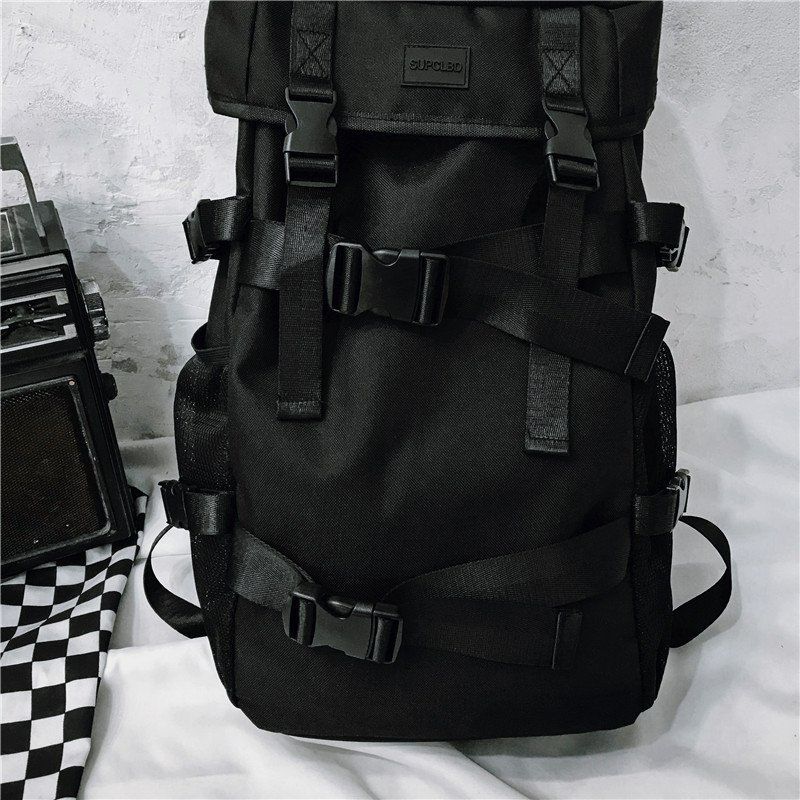 Male and Female Student BackpackTrend Cool Street Travel Backpack  School Backpacks for Teenager College Style Backpack for Boys Fashion Skateboard Bag Business Computer Waterproof Casual Travel Bag