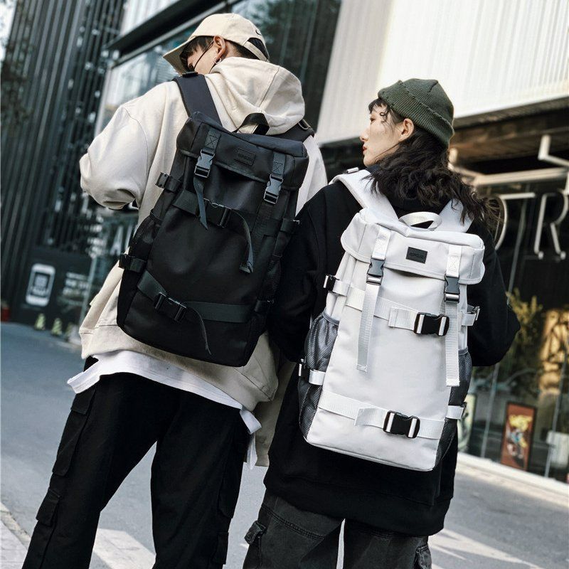 Male and Female Student BackpackTrend Cool Street Travel Backpack  School Backpacks for Teenager College Style Backpack for Boys Fashion Skateboard Bag Business Computer Waterproof Casual Travel Bag