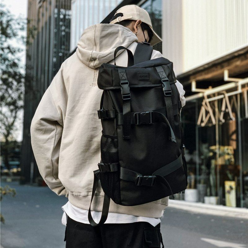 Male and Female Student BackpackTrend Cool Street Travel Backpack  School Backpacks for Teenager College Style Backpack for Boys Fashion Skateboard Bag Business Computer Waterproof Casual Travel Bag