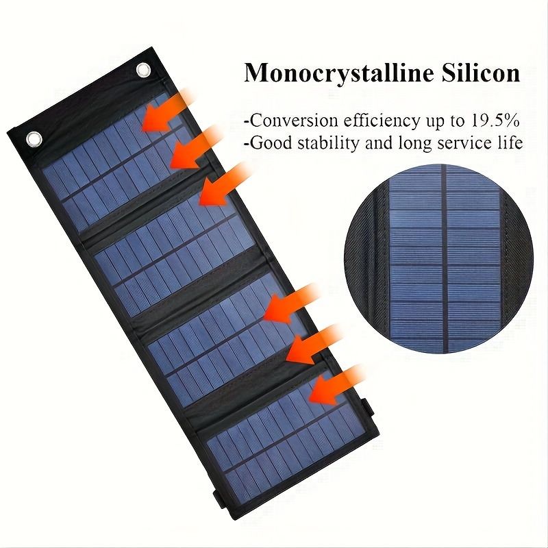 USB Waterproof Foldable Solar Panel Portable Flexible Small 20W 5V Folding Solar Panels Cells Mobile Phone Battery Charger
