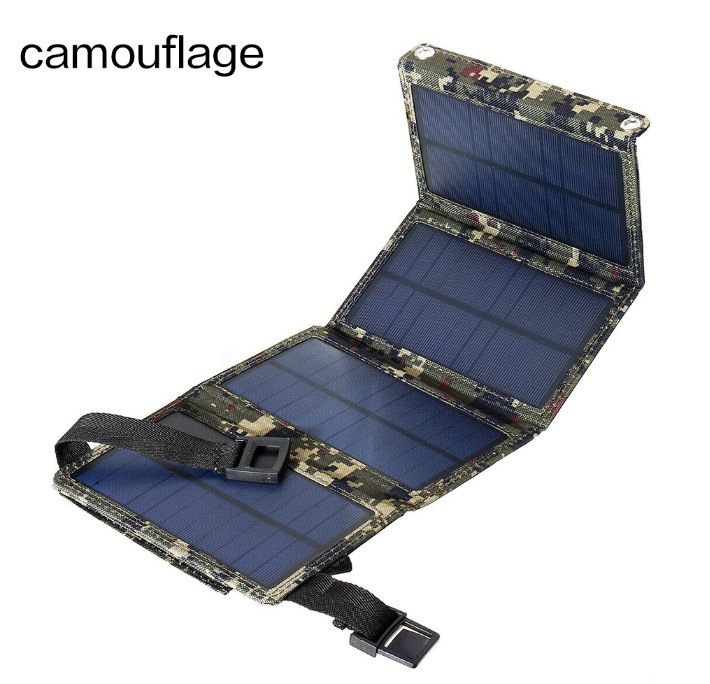 USB Waterproof Foldable Solar Panel Portable Flexible Small 20W 5V Folding Solar Panels Cells Mobile Phone Battery Charger