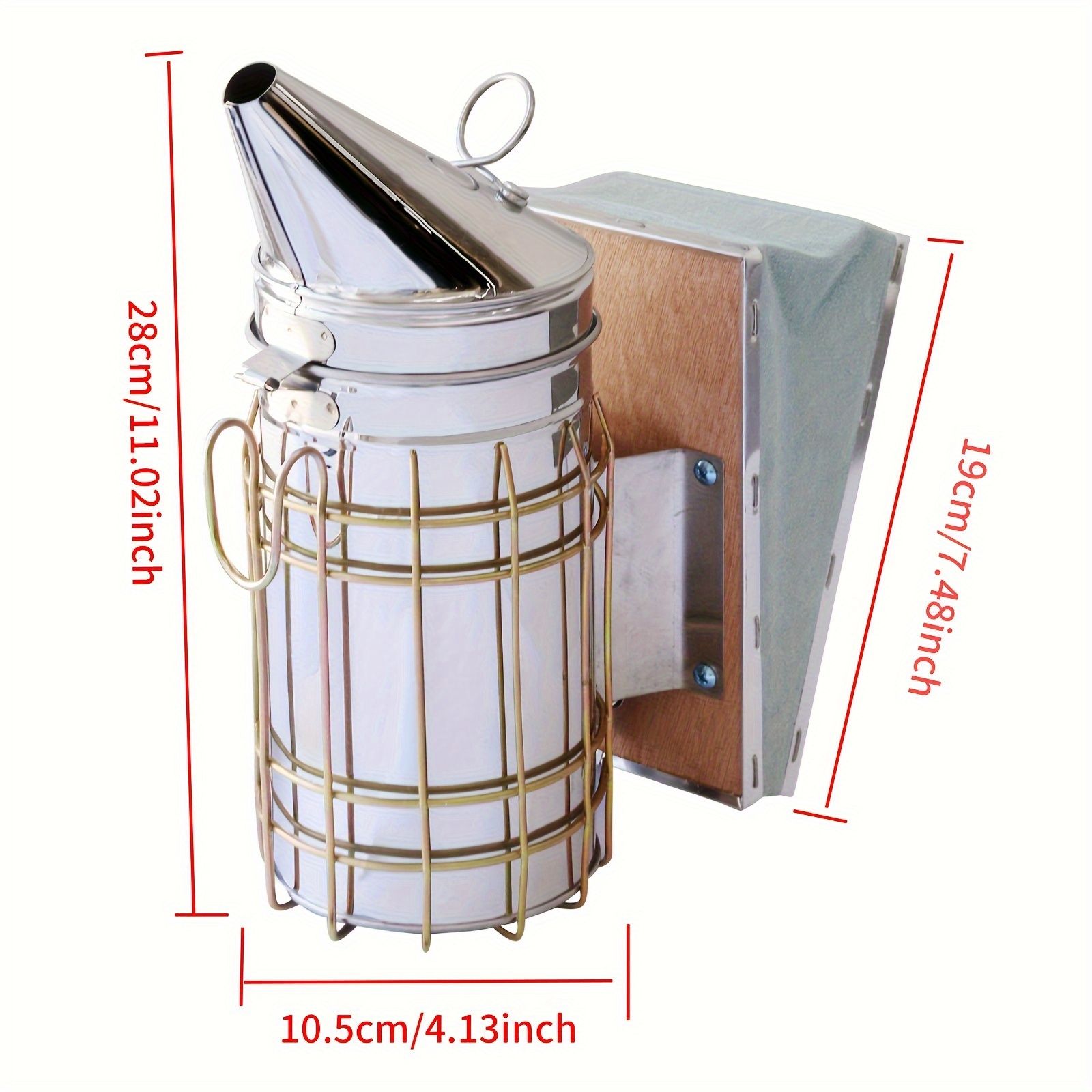 Stainless Steel Bee Hive Smoker Heat Shield Expeling Bees Beekeeping Equipment Supplie For Beekeeper Proessional Fogging Machine