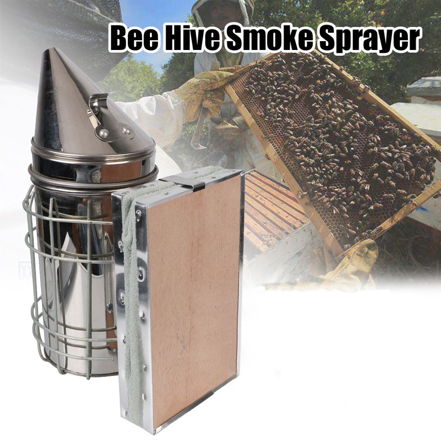 Stainless Steel Bee Hive Smoker Heat Shield Expeling Bees Beekeeping Equipment Supplie For Beekeeper Proessional Fogging Machine