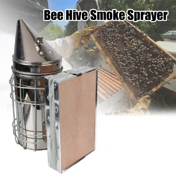Stainless Steel Bee Hive Smoker Heat Shield Expeling Bees Beekeeping Equipment Supplie For Beekeeper Proessional Fogging Machine