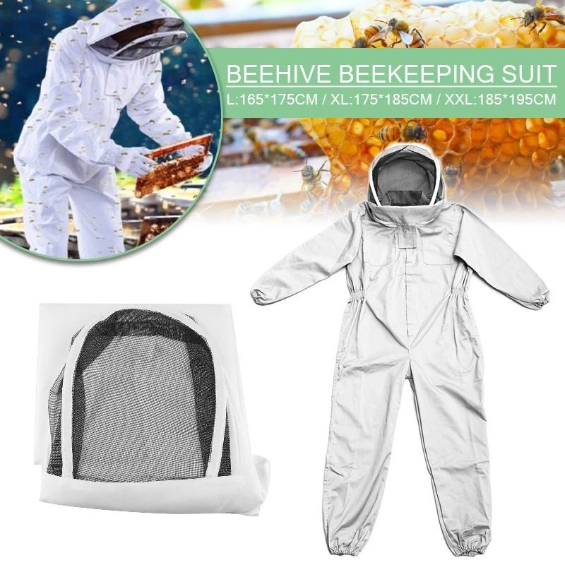 Professional Bee Suit For Men Women Beekeeping Suit Beekeeper Suit Ventilated Hood Multi-Size Bee Outfit For Backyard And Bee Keeper