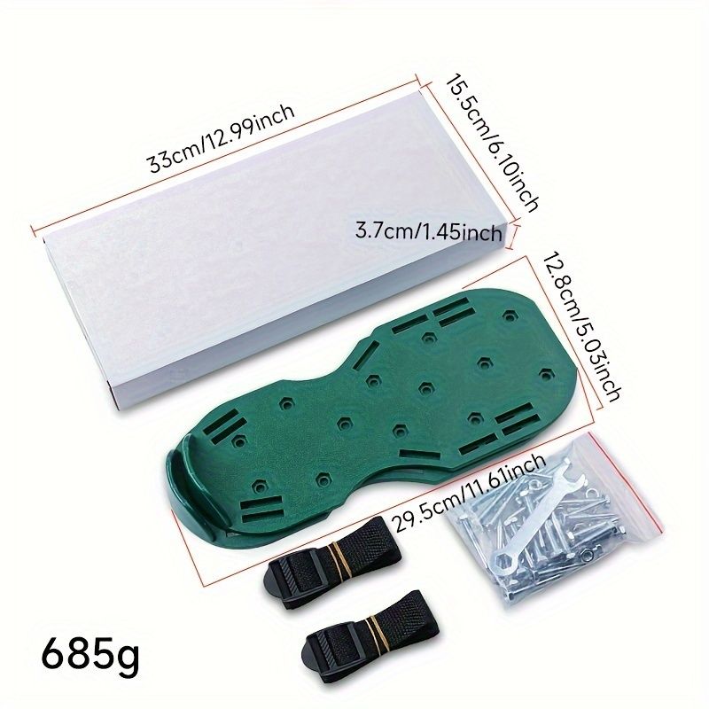 Gardening Soil Loosening Shoe Equipment Garden Lawn Aerator Shoes Garden Yard Grass Cultivator Scarification Nail Tool Lawn Aerator Spikes Shoes Garden Tools