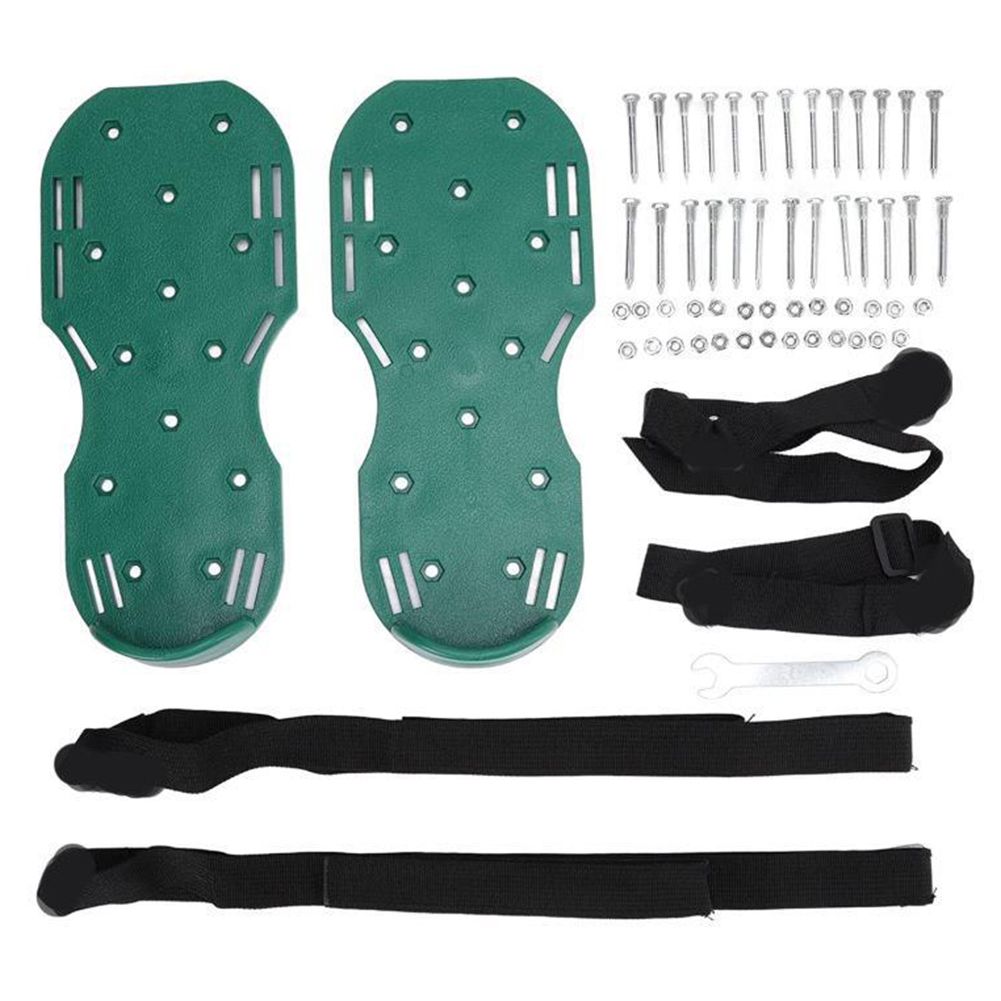 Gardening Soil Loosening Shoe Equipment Garden Lawn Aerator Shoes Garden Yard Grass Cultivator Scarification Nail Tool Lawn Aerator Spikes Shoes Garden Tools