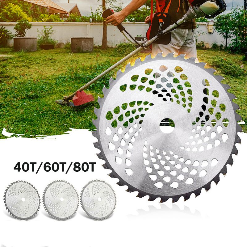 10 Inch Universal Lawn Mower Blade 40T/60T/80T Brush Cutter Blade Tree Trimmer Saw Blade Carbide Replacement Circular Saw Blade