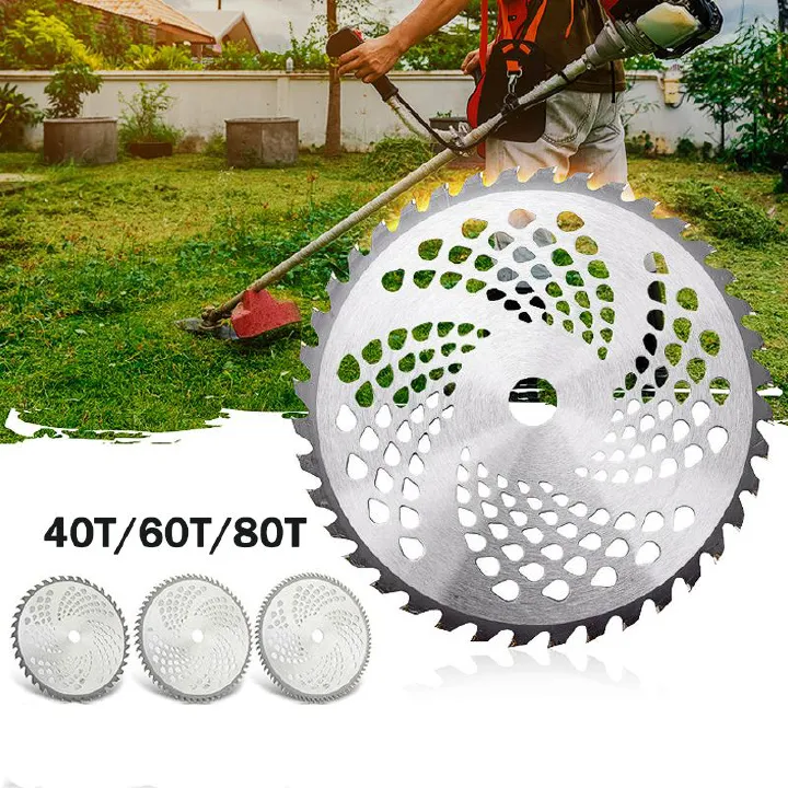 10 Inch Universal Lawn Mower Blade 40T/60T/80T Brush Cutter Blade Tree Trimmer Saw Blade Carbide Replacement Circular Saw Blade
