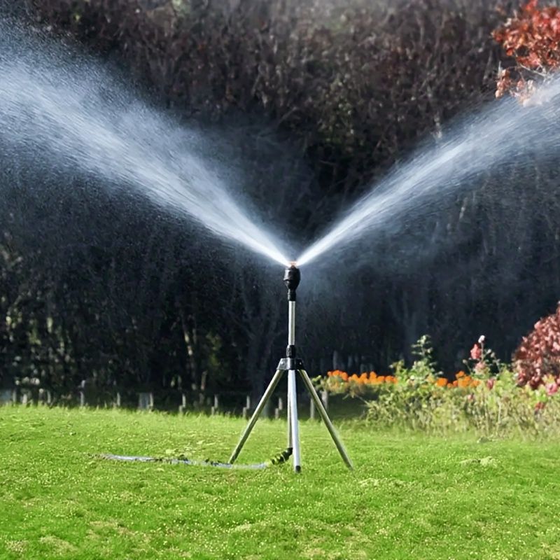 360 Rotary Irrigation Sprinkler Head With Tripod Telescopic Support Automatic Rotating Sprayer Garden Watering Drip Water Seepage Device  Balcony Succulent Sprinkler